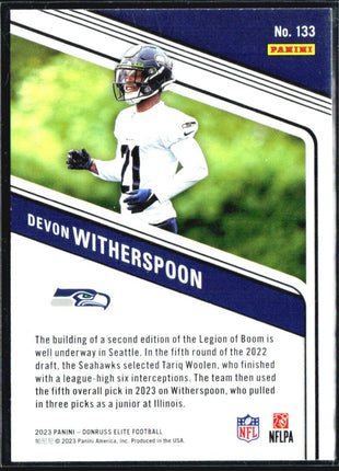 2024 Panini Donruss Elite - Devon Witherspoon #55 Green Disco