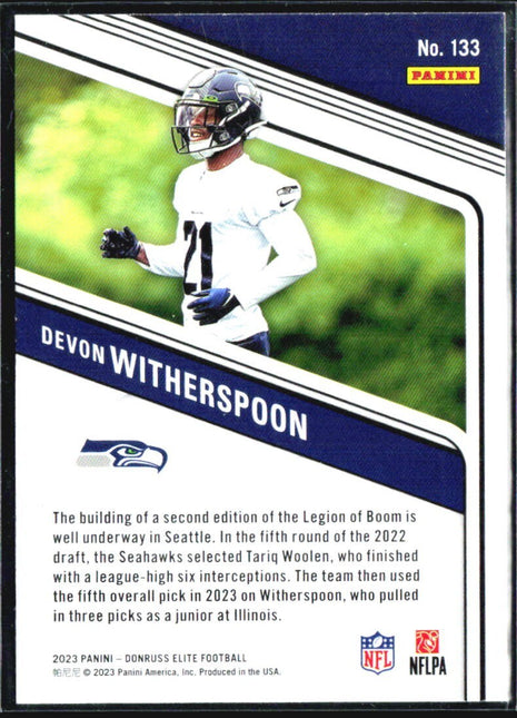 2024 Panini Donruss Elite - Devon Witherspoon #55 Green Disco