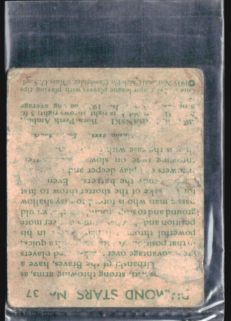 1934-36 National Chicle Diamond Stars - R327 Billy Urbanski #37