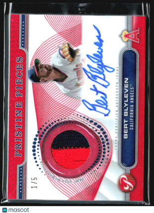 2024 Topps Pristine Pieces Auto Patch Bert Blyleven #PPAR-BBL Red Refractor /5