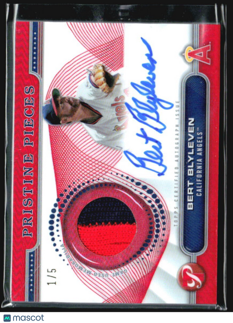 2024 Topps Pristine Pieces Auto Patch Bert Blyleven #PPAR-BBL Red Refractor /5