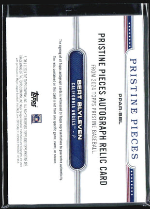 2024 Topps Pristine Pieces Auto Patch Bert Blyleven #PPAR-BBL Red Refractor /5