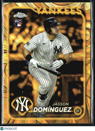 2024 Topps Chrome - Jasson Dominguez #89 Gold Wave Refractor /75 (RC)