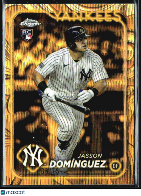 2024 Topps Chrome - Jasson Dominguez #89 Gold Wave Refractor /75 (RC)