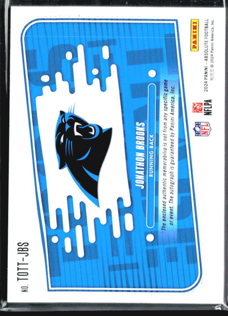 2024 Panini Absolute Rookie Premiere Jersey Auto Jonathon Brooks /399