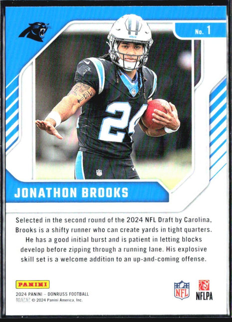 2024 Panini Donruss - Elite Series Rookies Jonathon Brooks #1 (RC)