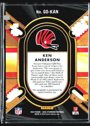2024 Panini Gold Standard - Good As Gold Ken Anderson #GAG-KAN /24 Auto