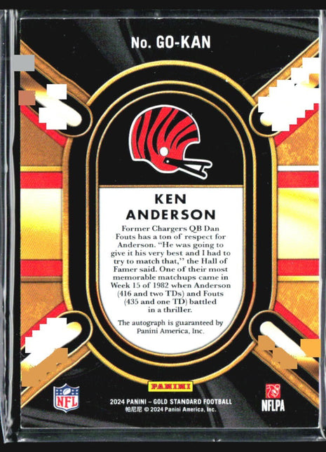 2024 Panini Gold Standard - Good As Gold Ken Anderson #GAG-KAN /24 Auto