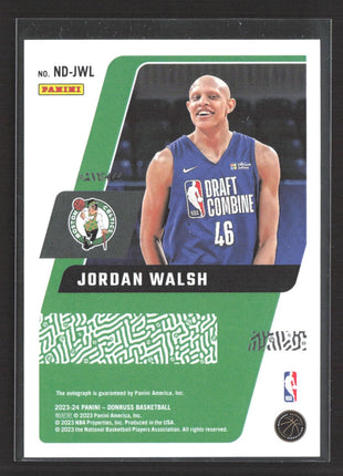 2023-24 Panini Donruss Next Day Signatures Jordan Walsh Rc Auto #ND-JWL