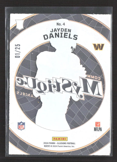 2024 Panini Illusions - Mystique Jayden Daniels #4 Yellow /25 (RC)