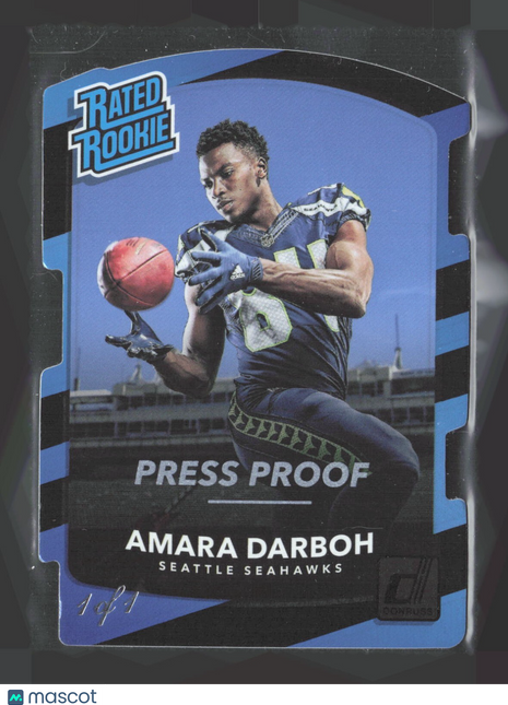 2017 Panini Donruss - Rated Rookie Amara Darboh #307 (RC) Black Die Cut 1/1