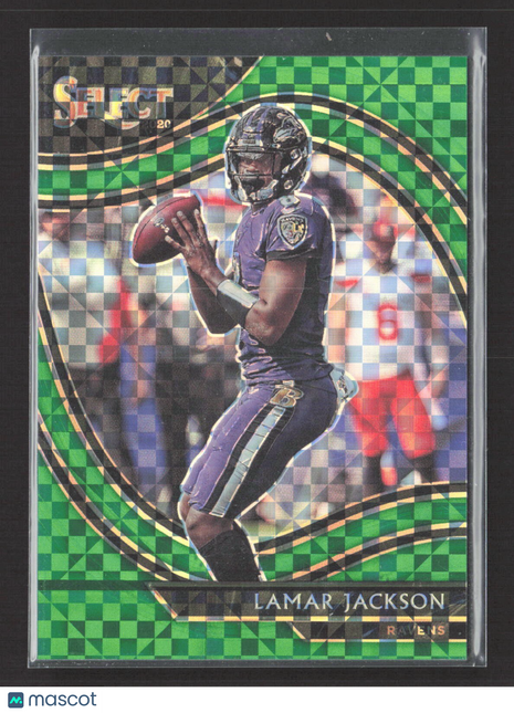 2020 Panini Select Lamar Jackson Field Level Green /5 #303