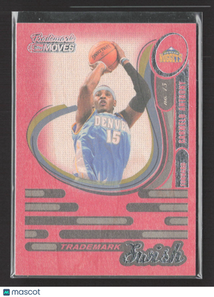 2006-07 Topps Trademark Moves Swish Carmelo Anthony #TSW-10 Wood Red /35