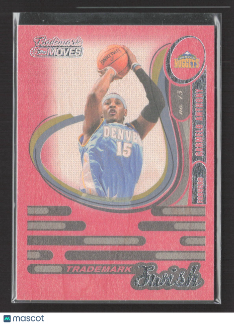 2006-07 Topps Trademark Moves Swish Carmelo Anthony #TSW-10 Wood Red /35