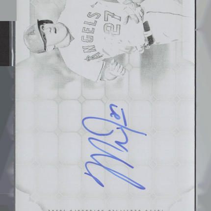 2015 Topps Tribute Mike Trout Printing Plate 1/1 Auto #TA-MT