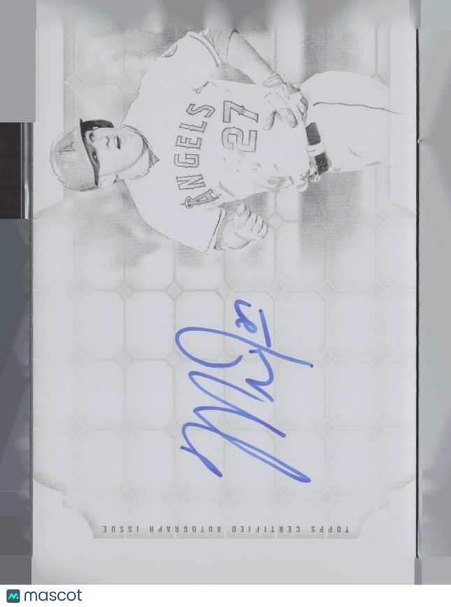 2015 Topps Tribute Mike Trout Printing Plate 1/1 Auto #TA-MT