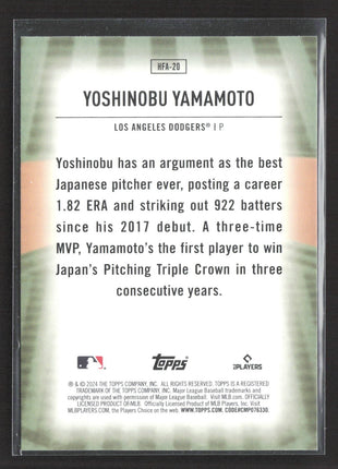 2024 Topps Series 2 - Home Field Advantage Yoshinobu Yamamoto #HFA-20 (RC)