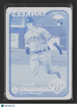 2024 Topps Chrome Update Jasson Dominguez Printing Plate Cyan 1/1 Rc