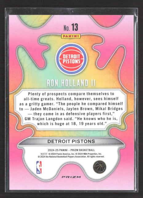 2024-25 Panini Prizm Ron Holland II #13 Silver Prizm (RC) Groovy