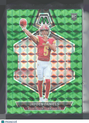 2024 Panini Mosaic - Rookies Jayden Daniels #302 Green Mosaic Prizm (RC)