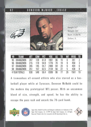 1999 Upper Deck HoloGrFX - Donovan McNabb #62 (RC)