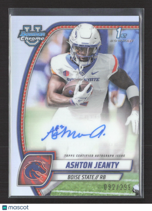 2024 Bowman Univeristy Chrome Ashton Jeanty 1st Refractor auto /299