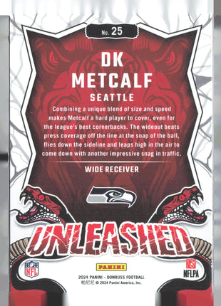 2024 Panini Donruss Unleashed Gold DK Metcalf /10 #25