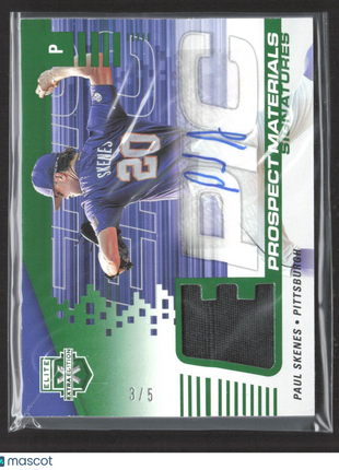 2023 Elite Extra Edition Epic Prospect Paul Skenes Emerald /5 Rc Patch Auto