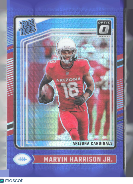 2024 Panini Donruss Rated Rookie Marvin Harrison Jr. #276 Optic Blue Hyper