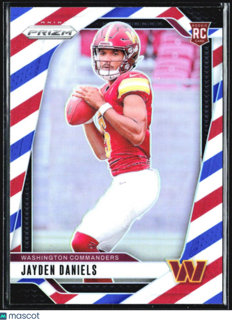 2024 Panini Prizm - Rookies #347 Jayden Daniels (RC) RWB Red White Blue