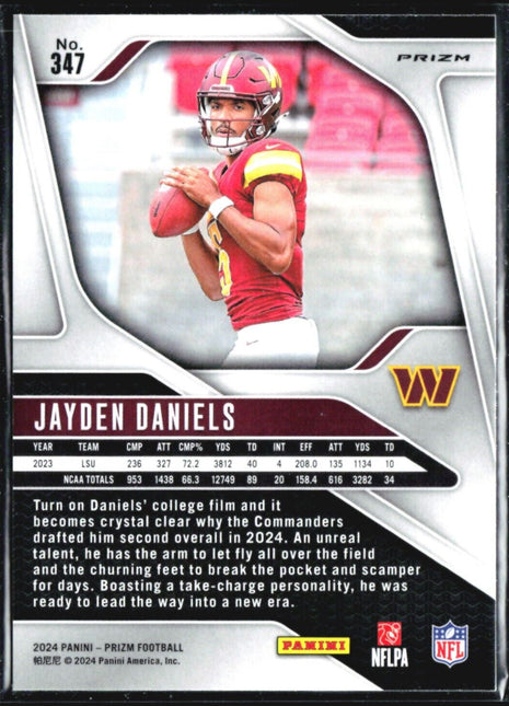 2024 Panini Prizm - Rookies #347 Jayden Daniels (RC) RWB Red White Blue