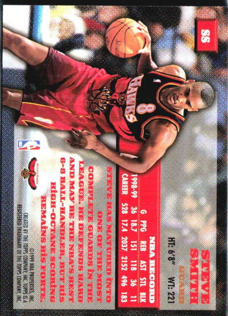 1999 Topps Autograph Issue Steve Smith Auto #ss