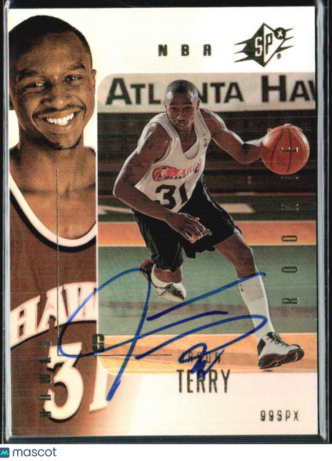 1999-00 SPx - Rookie Jason Terry #100 /2500 rc Auto