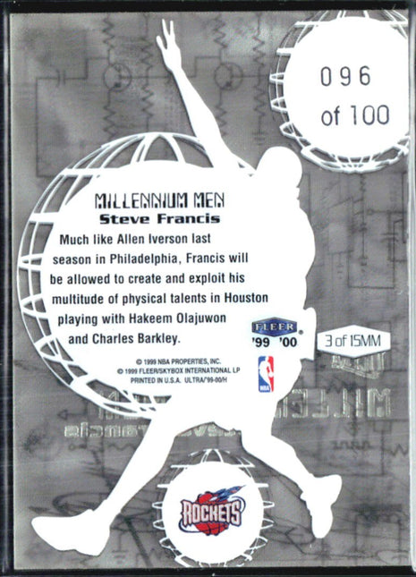 1999-00 Fleer Ultra Millennium Men Steve Francis /100 #3