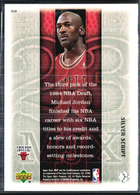 1999-00 Upper Deck MVP - MJ Exclusives Michael Jordan #208 Silver Script