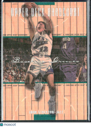 1999-00 Upper Deck Hardcourt - John Stockton #56 Baseline Grooves /50