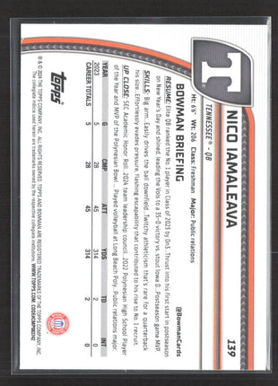 2024 Bowman University Chrome Nico Iamaleava Xfractor #139