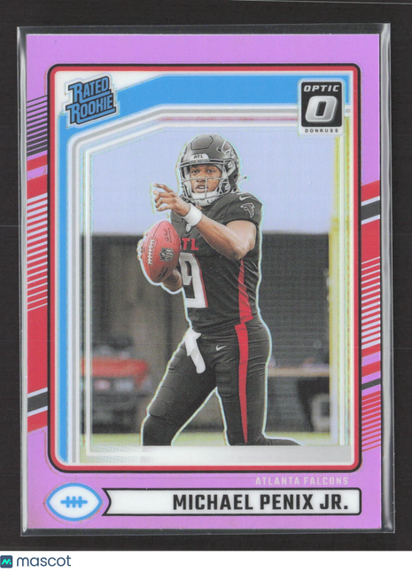 2024 Panini Donruss Rated Rc Michael Penix Jr. #308 Optic Preview Pink Prizm RC