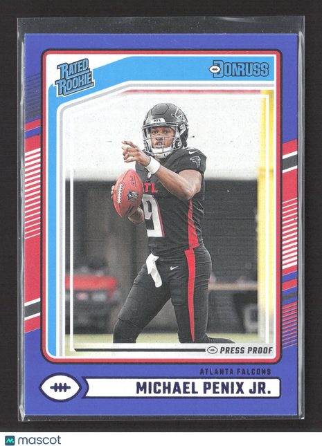 2024 Panini Donruss - Rated Rookie Michael Penix Jr. #308 Press Proof Blue (RC)