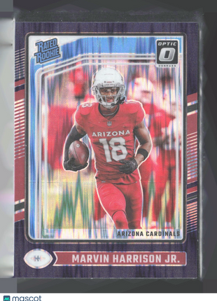 2024 Panini Optic Marvin Harrison Jr Rated Rookie Purple Shock #276