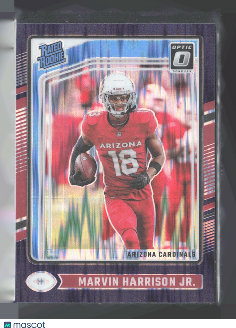 2024 Panini Optic Marvin Harrison Jr Rated Rookie Purple Shock #276