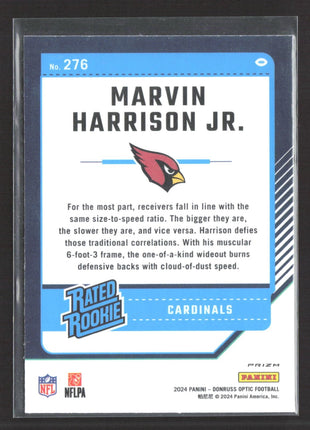2024 Panini Optic Marvin Harrison Jr Rated Rookie Purple Shock #276