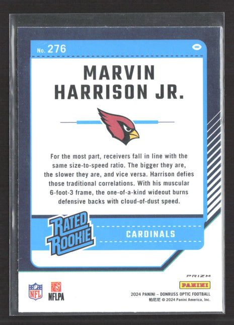 2024 Panini Optic Marvin Harrison Jr Rated Rookie Purple Shock #276