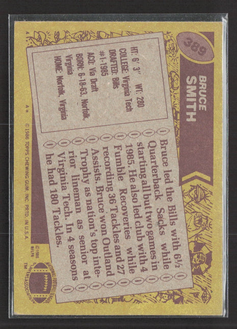 1986 Topps - Bruce Smith #389 (RC)