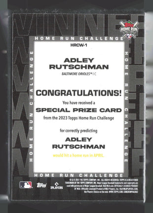 2023 Topps Series 2 - Adley Rutschman #HRCW-1 Home Run Challenge /334