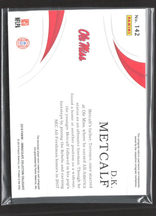 2019 Panini Immaculate Rookie Patch Auto DK Metcalf #142 /49