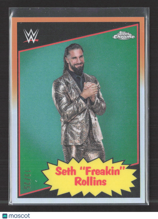 2025 Topps Chrome WWE - 1985 Topps Current Seth Rollins #85TC-SR Orange /25