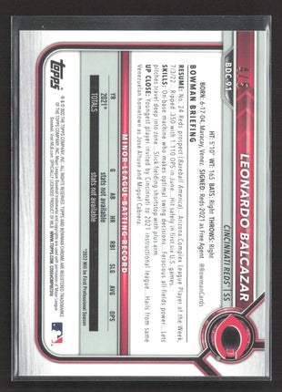2022 Bowman Draft - Chrome Leonardo Balcazar #BDC-91 Red Wave (RC) /5