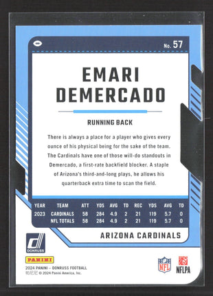 2024 Panini Donruss - Emari Demercado #57 Gold Press Proof Die Cut /25