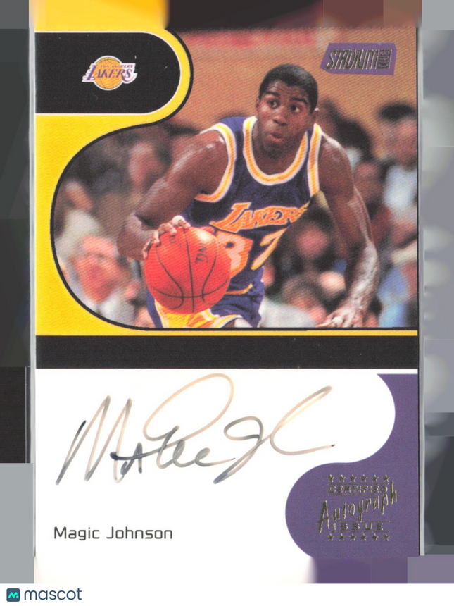 2001 Stadium Club Magic Johnson Auto #LS-MJ